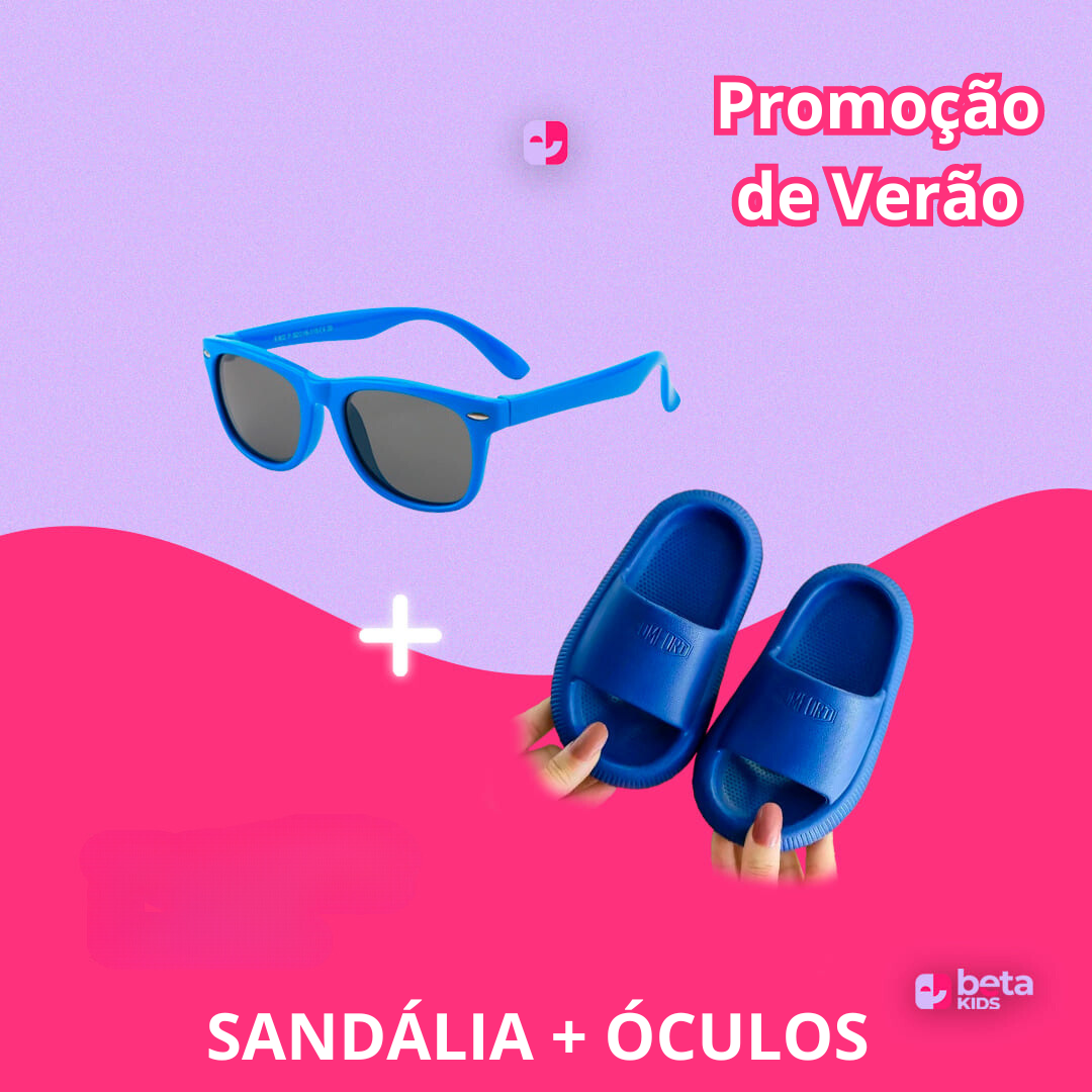 Óculos Flexível + Sandália Nuvem Infantil