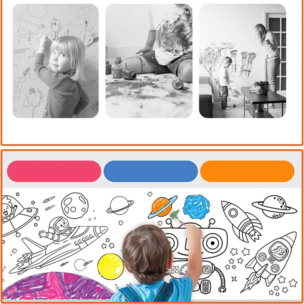 Rolo de Desenho para Colorir Beta kids