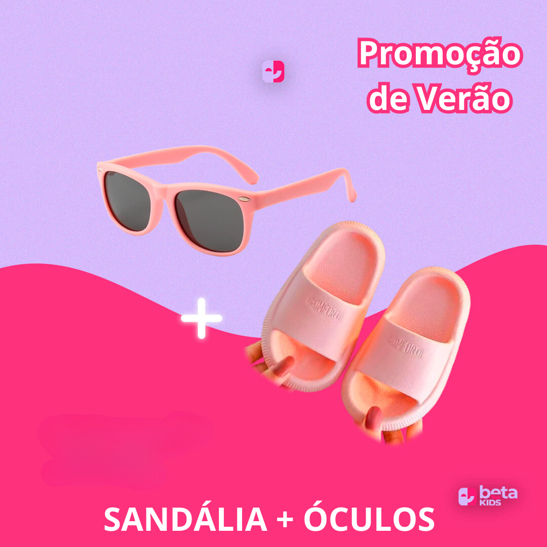 Óculos Flexível + Sandália Nuvem Infantil