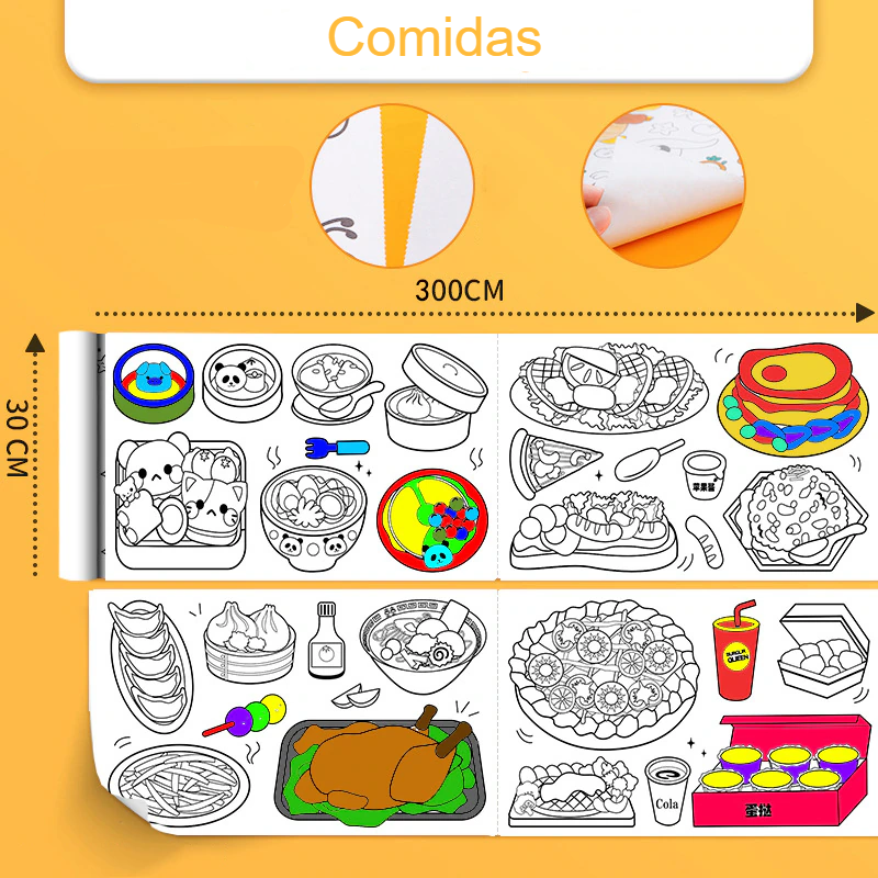 Rolo de Desenho para Colorir Beta kids