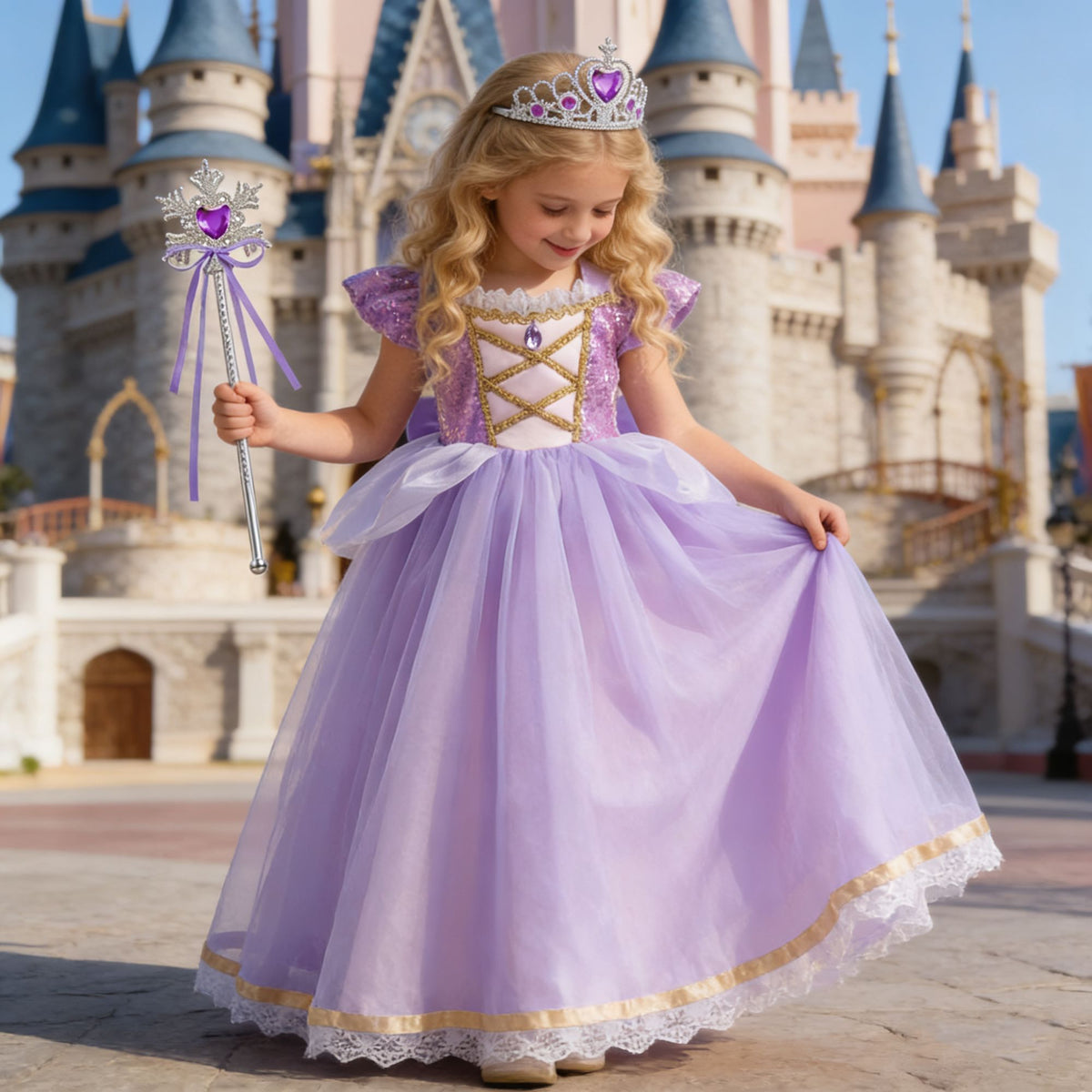 Vestido de Princesa Rapunzel