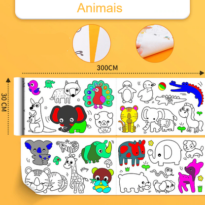 Rolo de Desenho para Colorir Beta kids