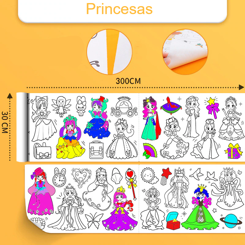 Rolo de Desenho para Colorir Beta kids