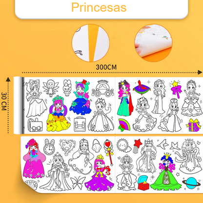 Rolo de Desenho para Colorir Beta kids