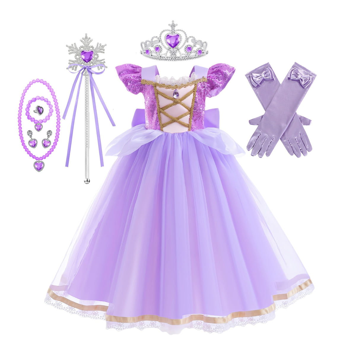 Vestido de Princesa Rapunzel