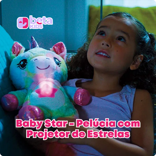 Baby Star - Pelúcia com Projetor de Estrelas