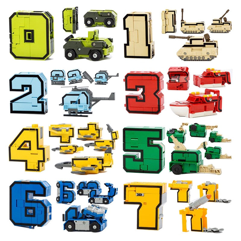 Super Transformers - Números, veículos e o Super Robô