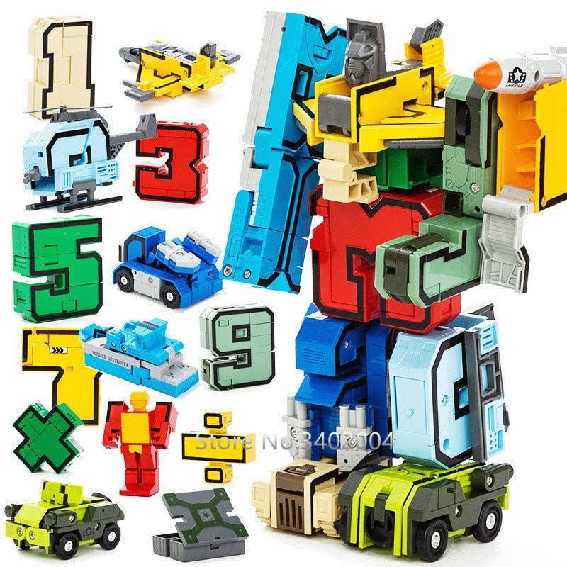 Super Transformers - Números, veículos e o Super Robô