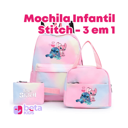 Mochila Infantil Stitch 3 em 1