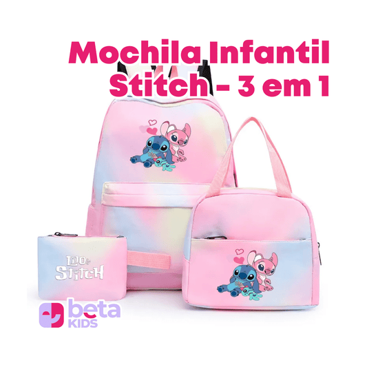 Mochila Infantil Stitch 3 em 1