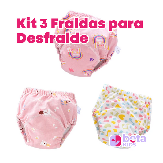 Kit 3 Fraldas para Desfralde - Mega Confort
