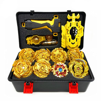 Kit com 8 Beyblades + Lançadores
