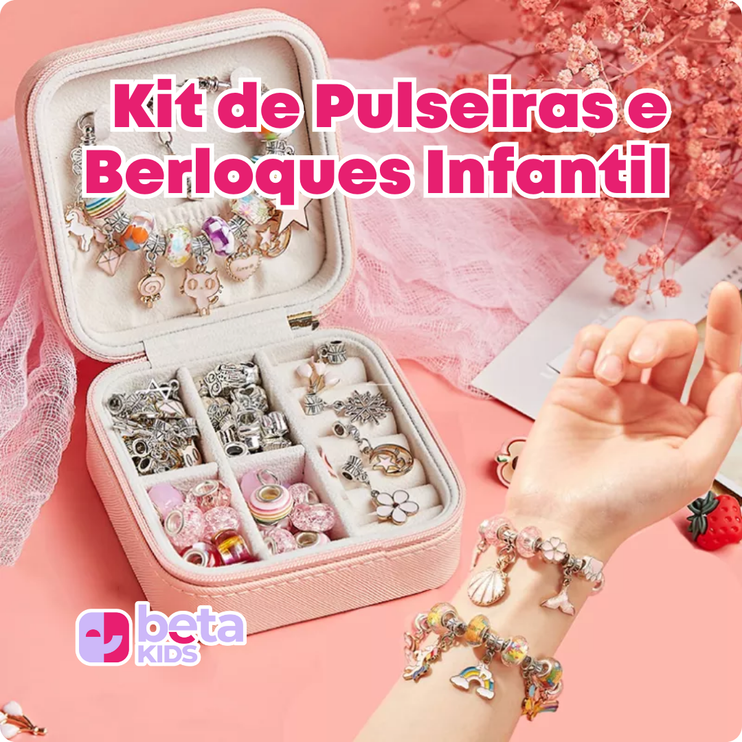 Kit de Pulseiras e Berloques Infantil - Bela Kids