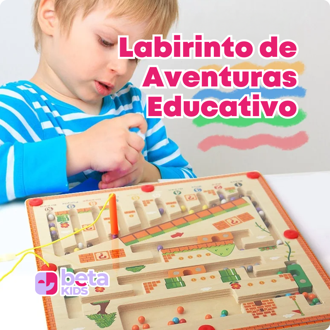 Labirinto de Aventuras Educativo - Video Game de Madeira